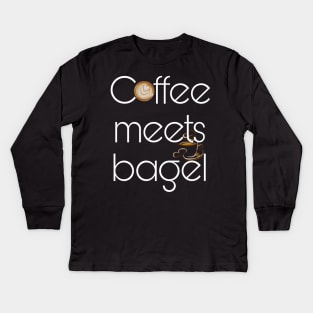 coffee meets bagel Kids Long Sleeve T-Shirt